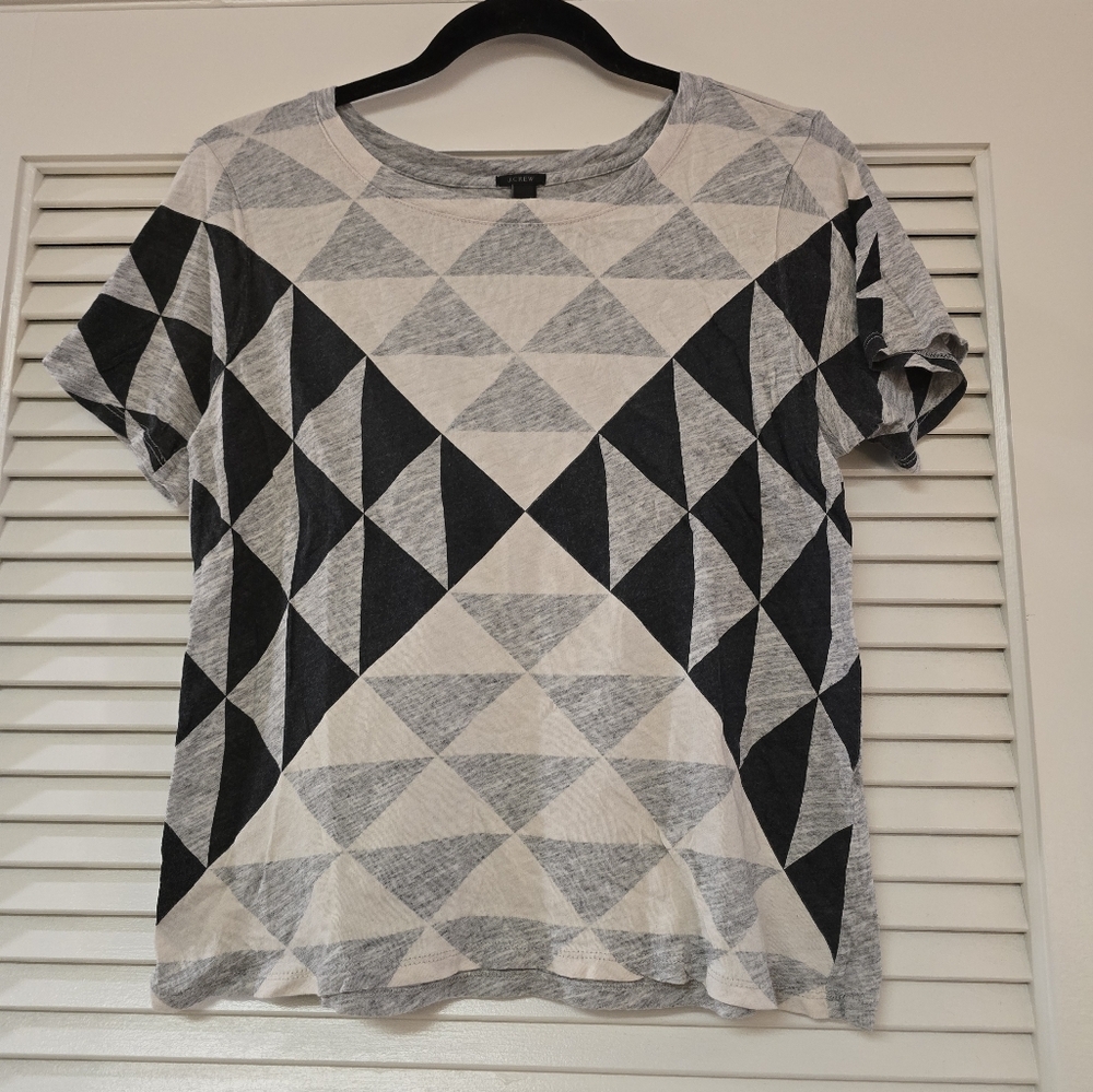J. Crew - Geometric Short-Sleeve Casual Lightweight Top